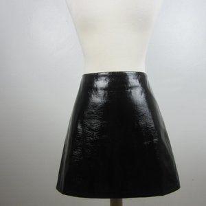 Forever 21 Black Faux Patent Mini Skirt S/M New